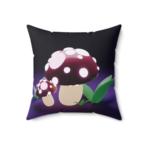 Glowing Mushrooms - Spun Polyester Square Pillow - Image 11