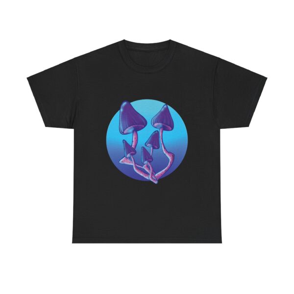 Blue Mushroom Bouquet - Unisex Heavy Cotton Tee - Image 2