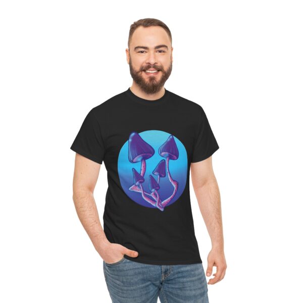 Blue Mushroom Bouquet - Unisex Heavy Cotton Tee - Image 14