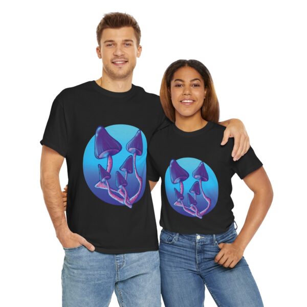 Blue Mushroom Bouquet - Unisex Heavy Cotton Tee - Image 24