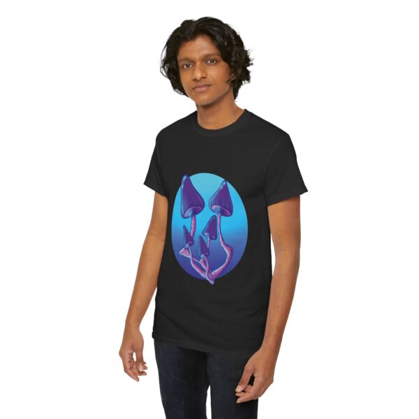 Blue Mushroom Bouquet - Unisex Heavy Cotton Tee - Image 19