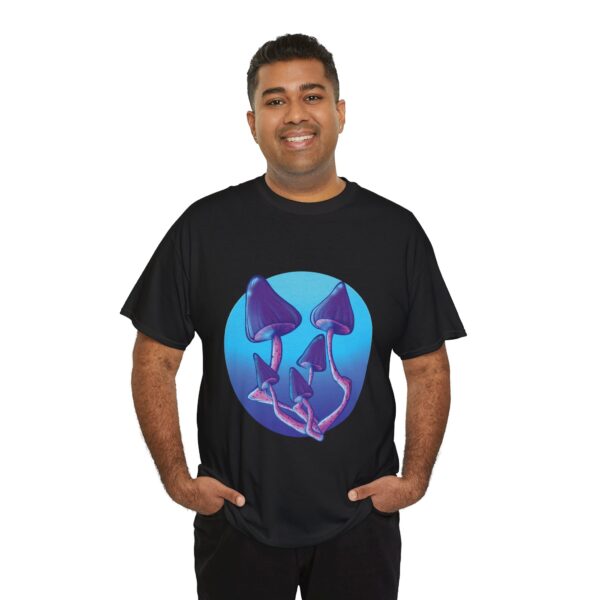 Blue Mushroom Bouquet - Unisex Heavy Cotton Tee - Image 17