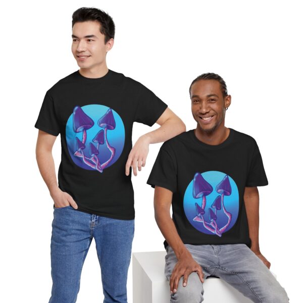 Blue Mushroom Bouquet - Unisex Heavy Cotton Tee - Image 26