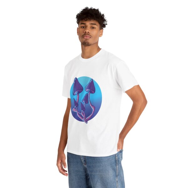 Blue Mushroom Bouquet - Unisex Heavy Cotton Tee - Image 28