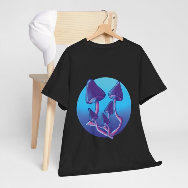 Blue Mushroom Bouquet - Unisex Heavy Cotton Tee - Image 9