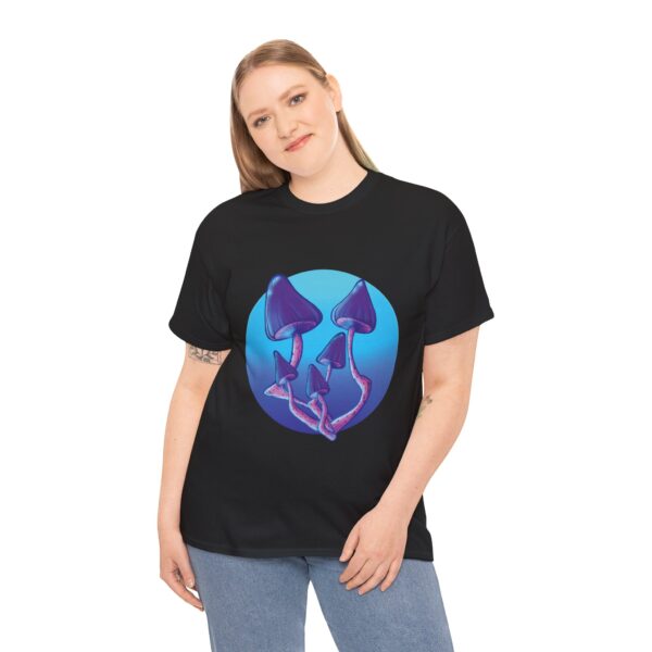 Blue Mushroom Bouquet - Unisex Heavy Cotton Tee - Image 13