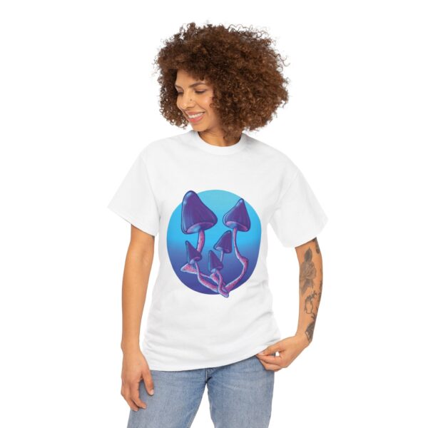 Blue Mushroom Bouquet - Unisex Heavy Cotton Tee - Image 39