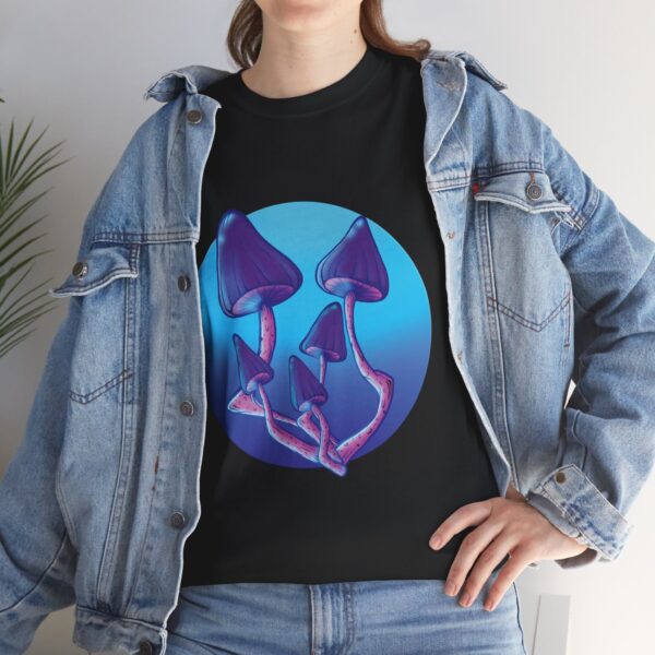 Blue Mushroom Bouquet - Unisex Heavy Cotton Tee - Image 23