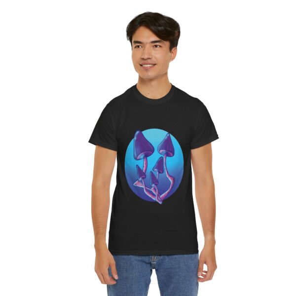 Blue Mushroom Bouquet - Unisex Heavy Cotton Tee - Image 21