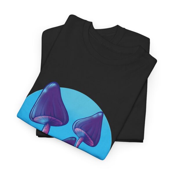 Blue Mushroom Bouquet - Unisex Heavy Cotton Tee - Image 6