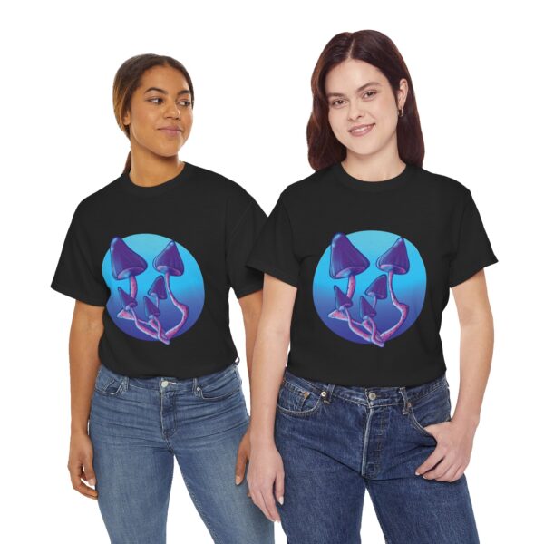 Blue Mushroom Bouquet - Unisex Heavy Cotton Tee - Image 25