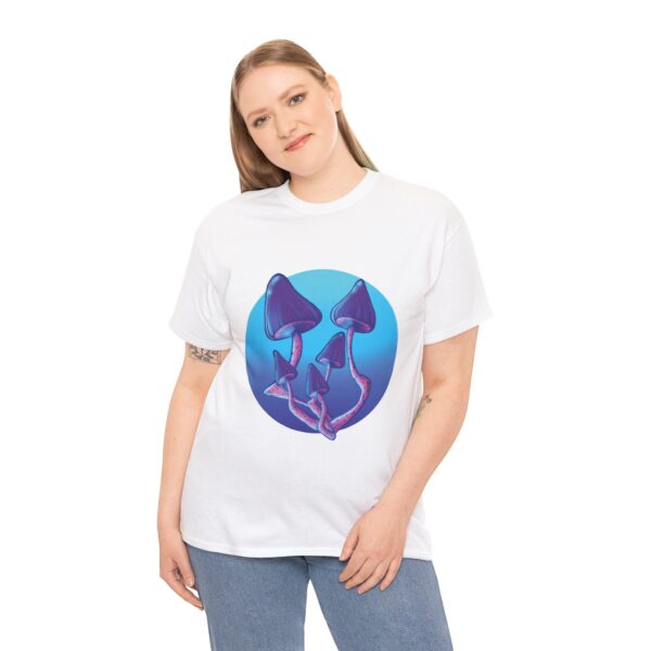 Blue Mushroom Bouquet - Unisex Heavy Cotton Tee - Image 40