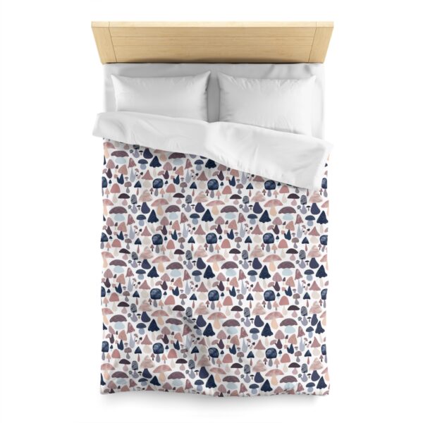 Patterned Illustrative Mushroom Watercolor - Microfiber Duvet Cover - Image 11