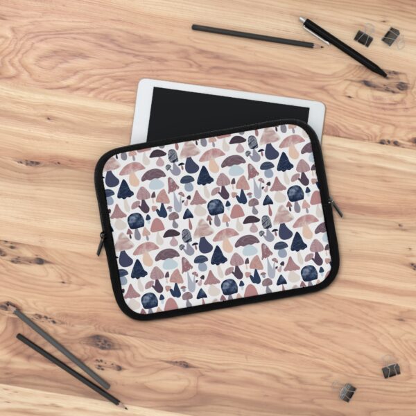 Patterned Illustrative Mushroom Watercolor - Laptop Sleeve - Image 15