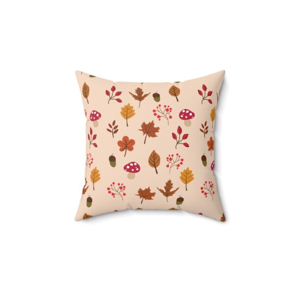 Mushroom & Nature Illustrative Icons - Faux Suede Square Pillow - Image 2