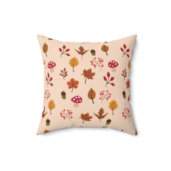 Mushroom & Nature Illustrative Icons - Faux Suede Square Pillow - Image 3