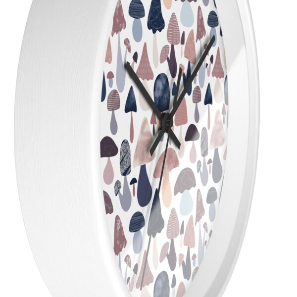 Patterned Illustrative Mushroom Watercolor - Wall Clock - Image 8