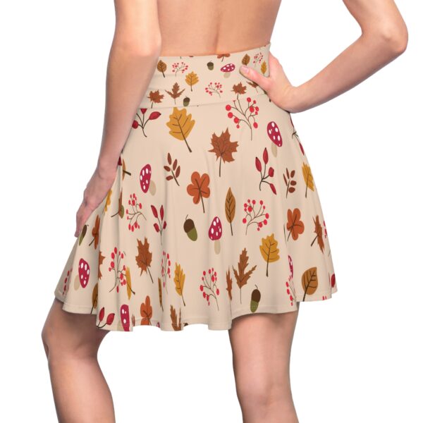 Mushroom & Nature Illustrative Icons - Women's Skater Skirt (AOP) - Image 7