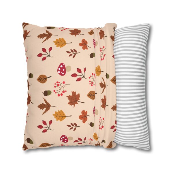 Mushroom & Nature Illustrative Icons - Spun Polyester Square Pillowcase - Image 22