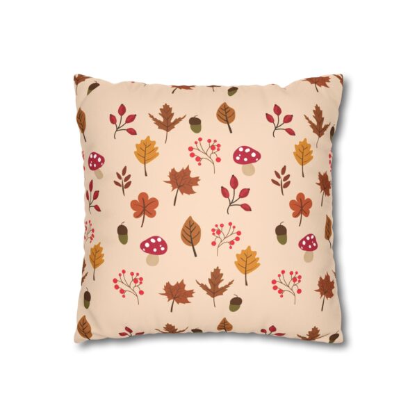 Mushroom & Nature Illustrative Icons - Faux Suede Square Pillowcase - Image 3