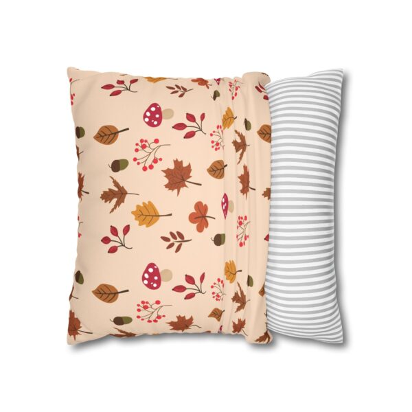 Mushroom & Nature Illustrative Icons - Faux Suede Square Pillowcase - Image 6