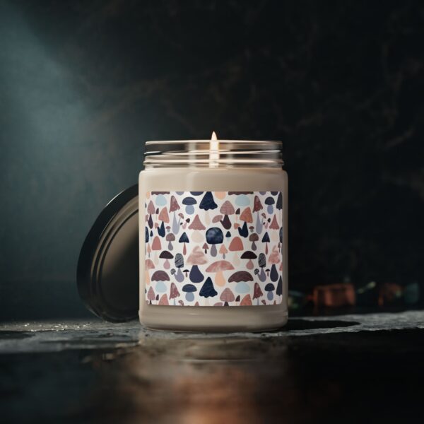 Patterned Illustrative Mushroom Watercolor - Scented Soy Candle, 9oz - Image 37