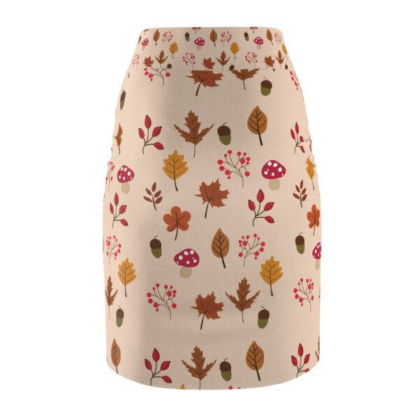 Mushroom & Nature Illustrative Icons - Women's Pencil Skirt (AOP) - Image 3