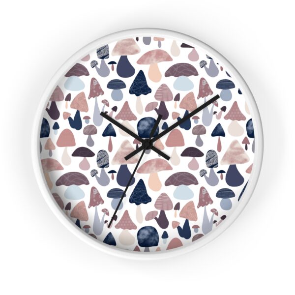 Patterned Illustrative Mushroom Watercolor - Wall Clock - Image 7