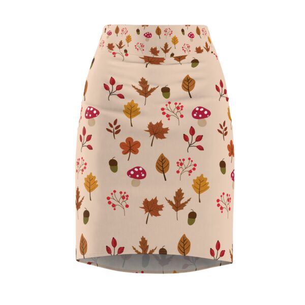 Mushroom & Nature Illustrative Icons - Women's Pencil Skirt (AOP) - Image 2