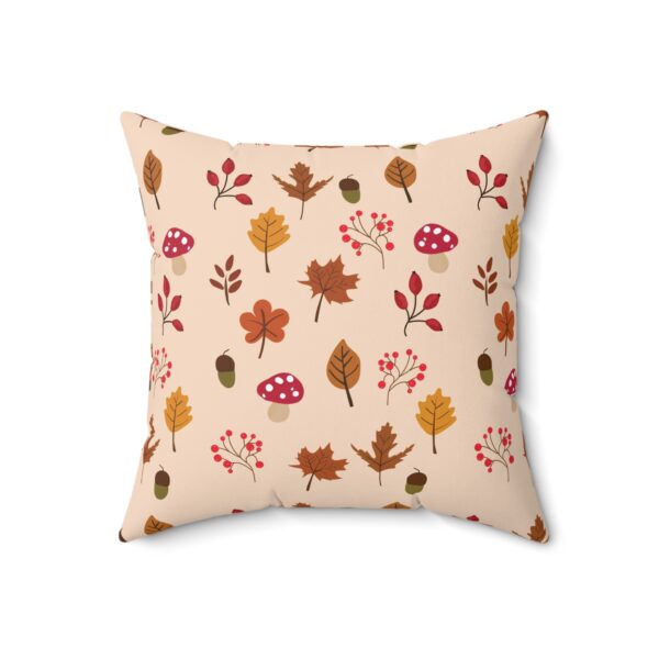 Mushroom & Nature Illustrative Icons - Faux Suede Square Pillow - Image 6