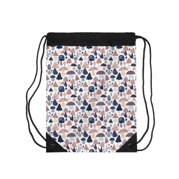 Patterned Illustrative Mushroom Watercolor - Drawstring Bag