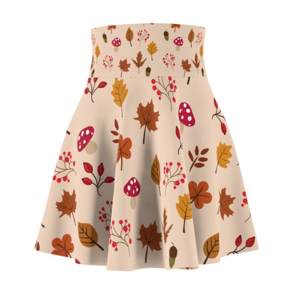 Mushroom & Nature Illustrative Icons - Women's Skater Skirt (AOP) - Image 2