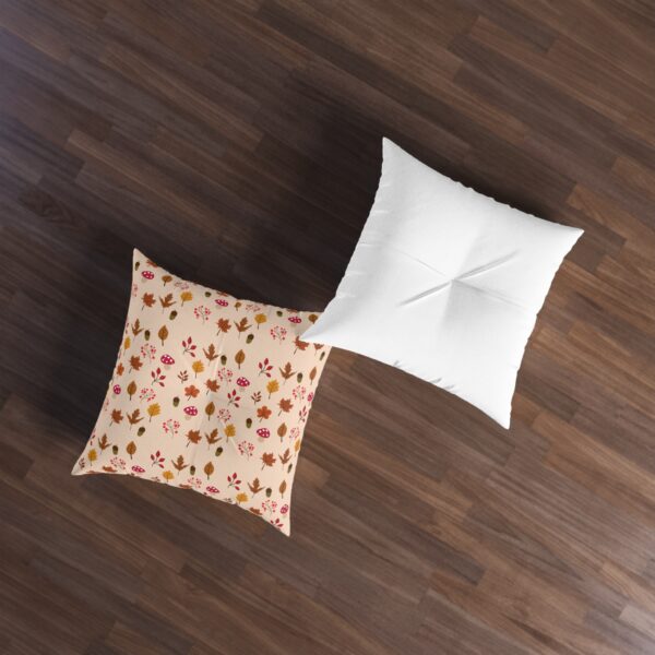 Mushroom & Nature Illustrative Icons - Tufted Floor Pillow, Square - Image 4