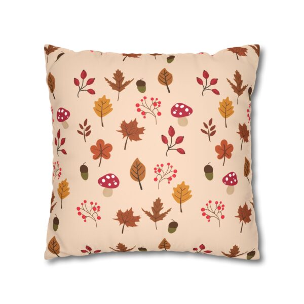 Mushroom & Nature Illustrative Icons - Faux Suede Square Pillowcase - Image 11