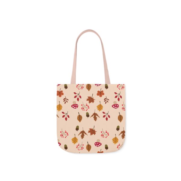 Mushroom & Nature Illustrative Icons - Canvas Tote Bag, 5-Color Straps - Image 3