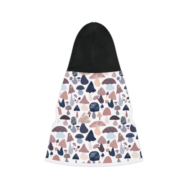 Patterned Illustrative Mushroom Watercolor - Pet Hoodie - Image 3