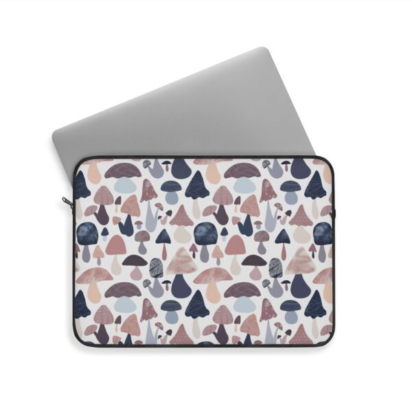 Patterned Illustrative Mushroom Watercolor - Laptop Sleeve - Image 8