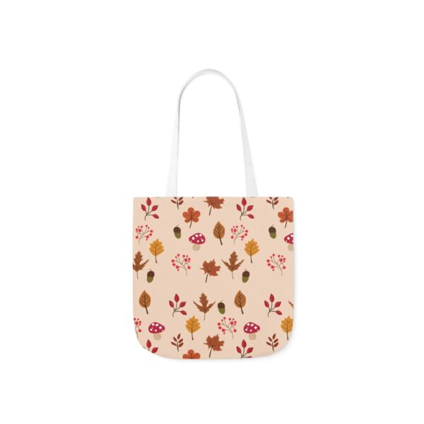 Mushroom & Nature Illustrative Icons - Canvas Tote Bag, 5-Color Straps - Image 17