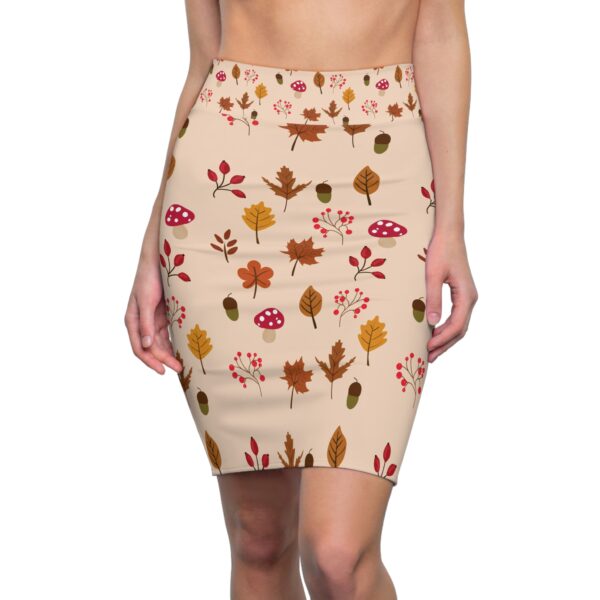 Mushroom & Nature Illustrative Icons - Women's Pencil Skirt (AOP) - Image 7