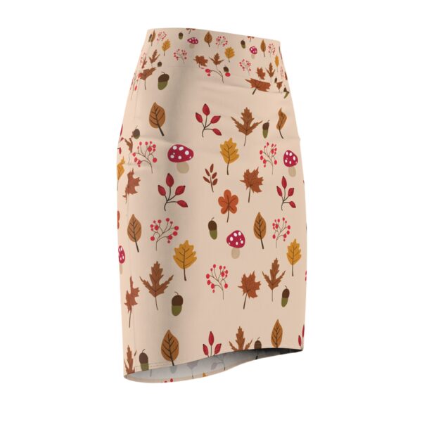 Mushroom & Nature Illustrative Icons - Women's Pencil Skirt (AOP) - Image 4