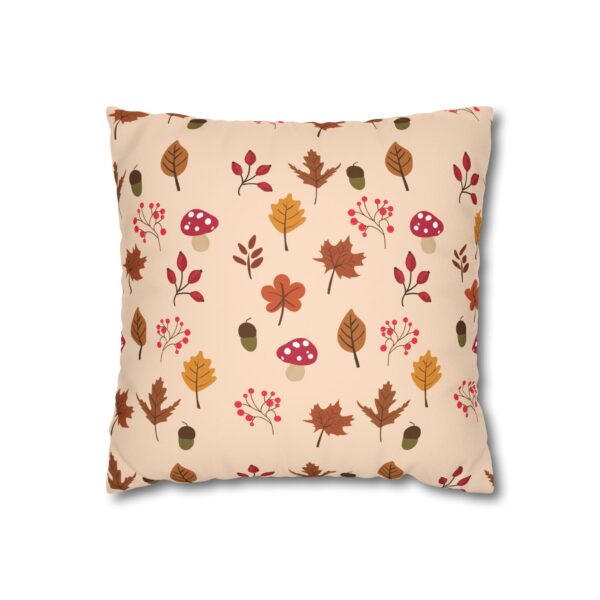 Mushroom & Nature Illustrative Icons - Faux Suede Square Pillowcase