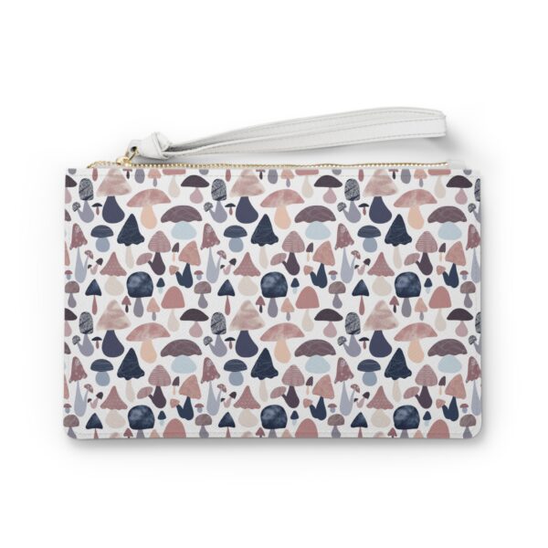 Patterned Illustrative Mushroom Watercolor - Clutch Bag - Image 2