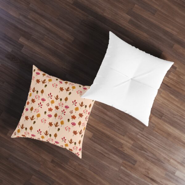 Mushroom & Nature Illustrative Icons - Tufted Floor Pillow, Square - Image 7