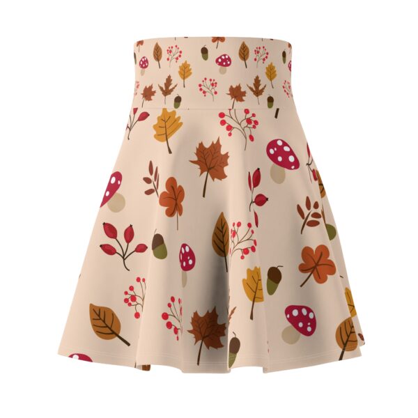 Mushroom & Nature Illustrative Icons - Women's Skater Skirt (AOP) - Image 3