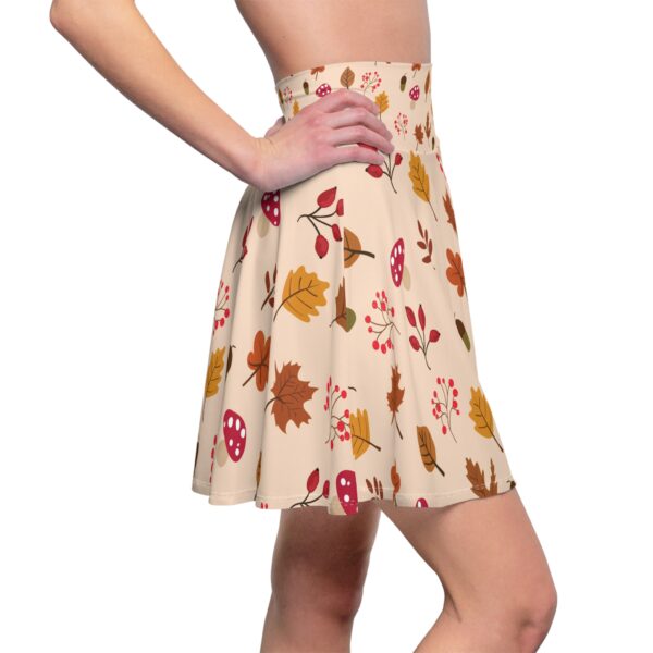 Mushroom & Nature Illustrative Icons - Women's Skater Skirt (AOP) - Image 6