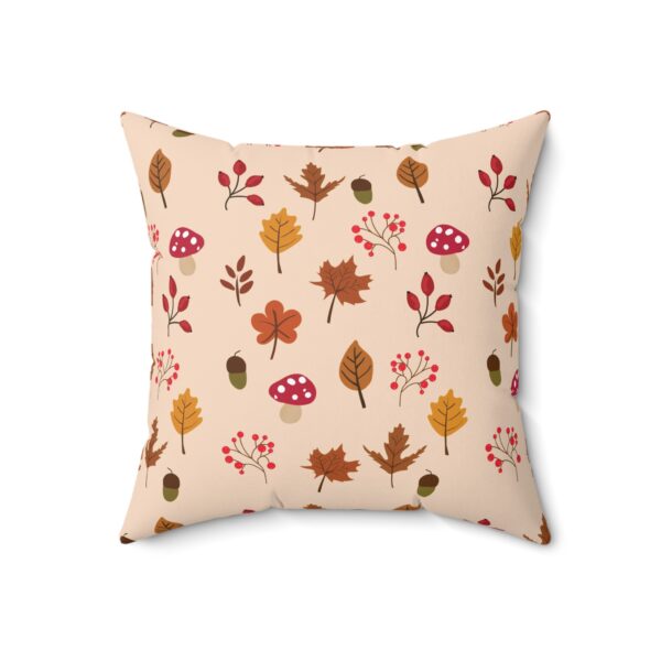 Mushroom & Nature Illustrative Icons - Faux Suede Square Pillow - Image 5