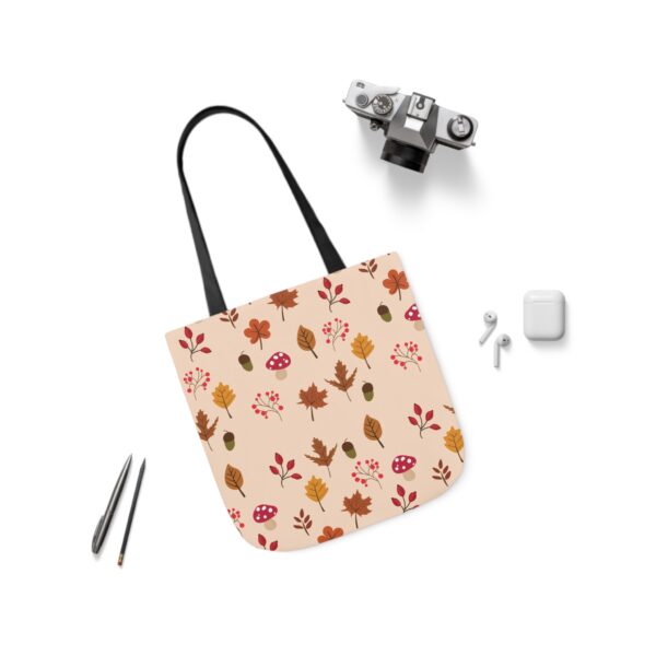 Mushroom & Nature Illustrative Icons - Canvas Tote Bag, 5-Color Straps - Image 11