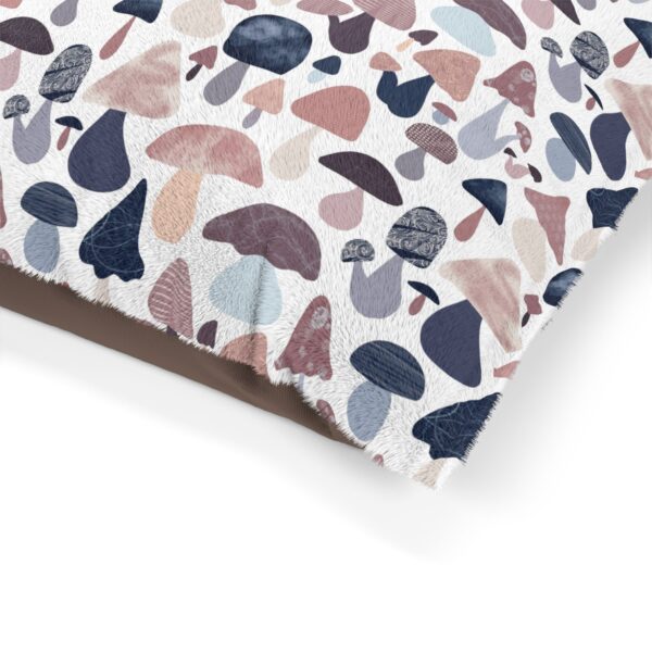 Patterned Illustrative Mushroom Watercolor - Pet Bed - Image 2