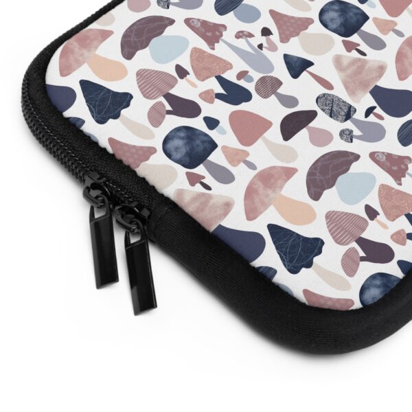 Patterned Illustrative Mushroom Watercolor - Laptop Sleeve - Image 9