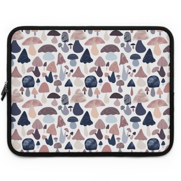 Patterned Illustrative Mushroom Watercolor - Laptop Sleeve - Image 21